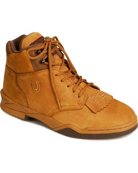Roper Footwear Men's Horseshoe Kiltie Boots, Amber Brn, hi-res