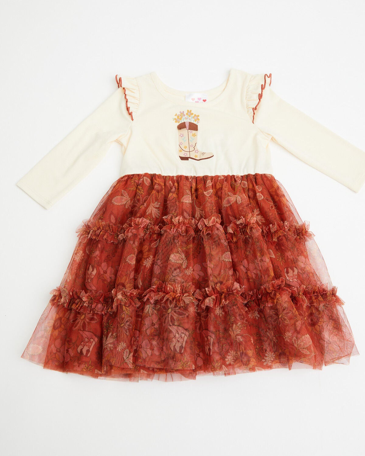 Sugar California Toddler Girls' Cowgirl Boot Floral Print Dress, Multi, hi-res