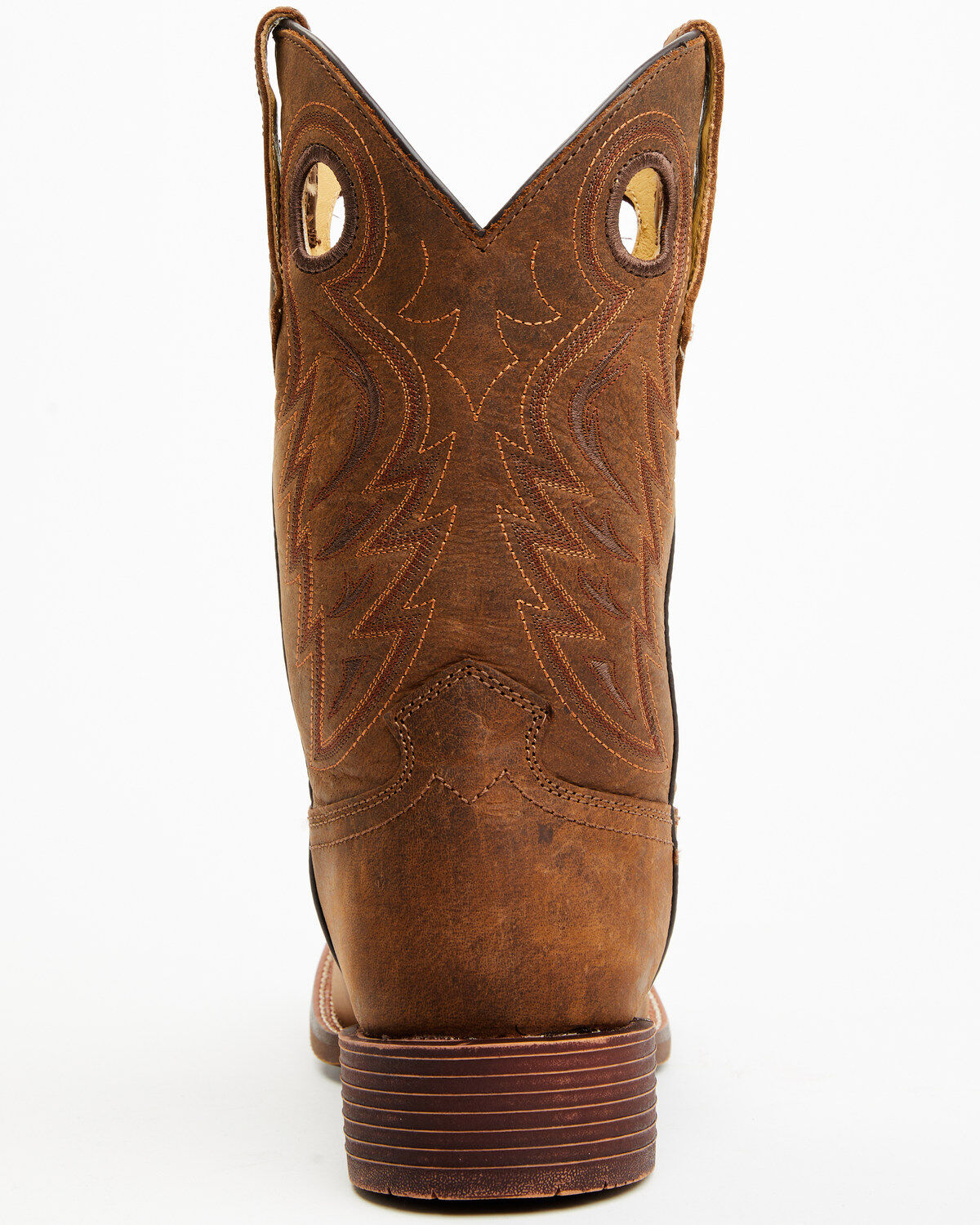 Image #5 - RANK 45® Men's Warrior Performance Western Boots - Broad Square Toe, Coffee, hi-res