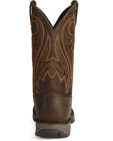 Image #7 - Durango Men's Rebel Round Toe Western Boots, Chocolate, hi-res