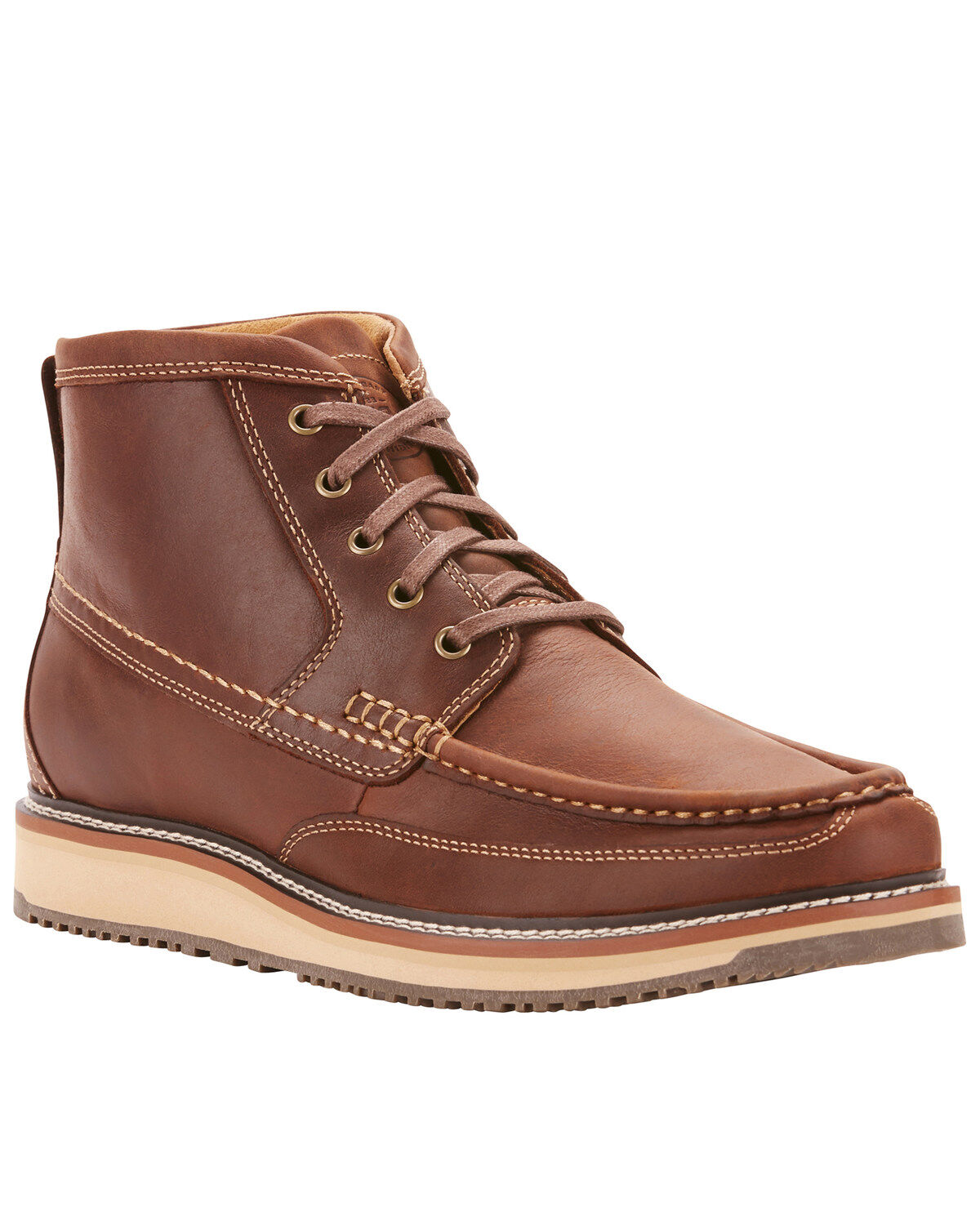 Ariat Men's Foothill Lookout Lace-Up Boots - Moc Toe, Brown, hi-res