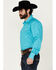 Image #2 - Roper Men's Amarillo Solid Long Sleeve Snap Stretch Western Shirt , Turquoise, hi-res