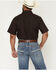 Image #4 - RANK 45&reg; Men's D&eacute;j&agrave; Vu Southwestern Border Short Sleeve Button-Down Western Shirt, Brown, hi-res