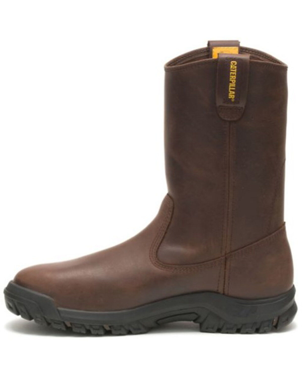 Image #3 - CAT Men's Drawbar Western Work Boots - Steel Toe, Brown, hi-res