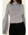 Image #3 - Shyanne Women's Mock Neck Long Bell Sleeve Top, Slate, hi-res