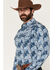 Image #2 - Cody James Men's Escape Route Paisley Print Long Sleeve Snap Western Shirt - Big, Light Blue, hi-res