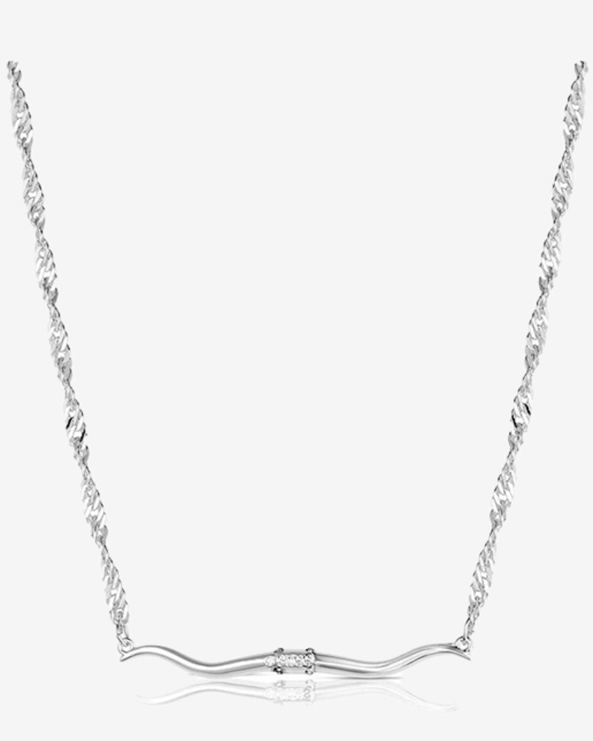 Image #2 - Montana Silversmiths Women's Western Silhouette Longhorn Bar Necklace, Silver, hi-res