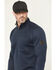Image #2 - Brothers and Sons Men's Sherman Solid 1/4 Button-Down Pullover, Navy, hi-res