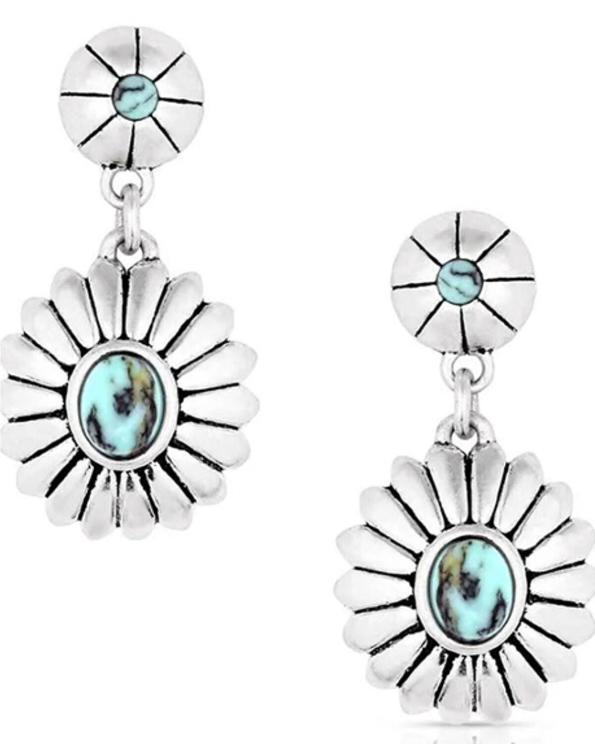 Montana Silversmiths Women's Heyday Blossom Earrings, Silver, hi-res