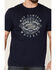 Moonshine Spirit Men's May Contain Whiskey Graphic Short Sleeve T-Shirt , Navy, hi-res