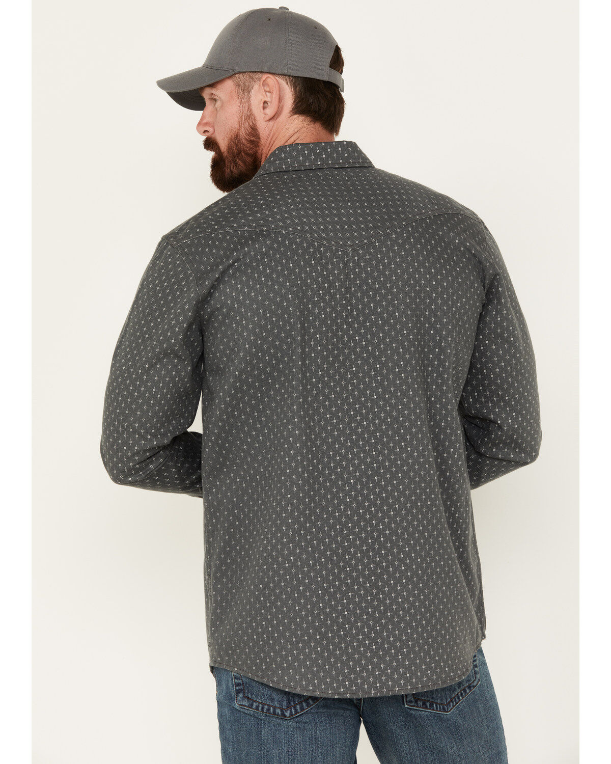 Image #4 - Cody James Men's FR Lightweight Long Sleeve Pearl Snap Work Shirt, Grey, hi-res
