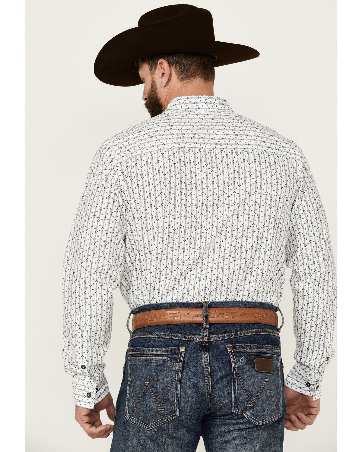 Image #4 - Gibson Trading Co Men's Flower Power Floral Print Long Sleeve Button-Down Western Shirt, White, hi-res