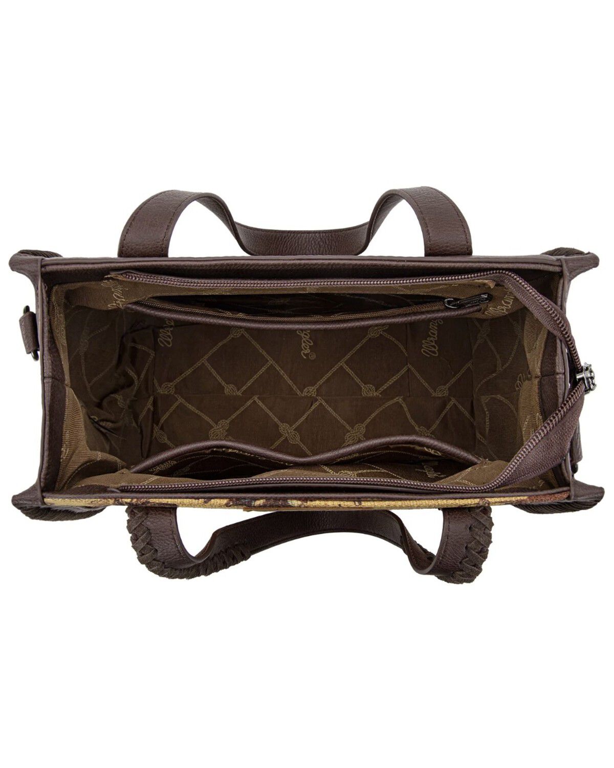 Image #4 - Wrangler Women's Cowboy Print Concealed Carry Crossbody Satchel, Dark Yellow, hi-res