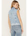 Lee Women's Light Wash Acid Wash Denim Pearl Vest, Blue, hi-res