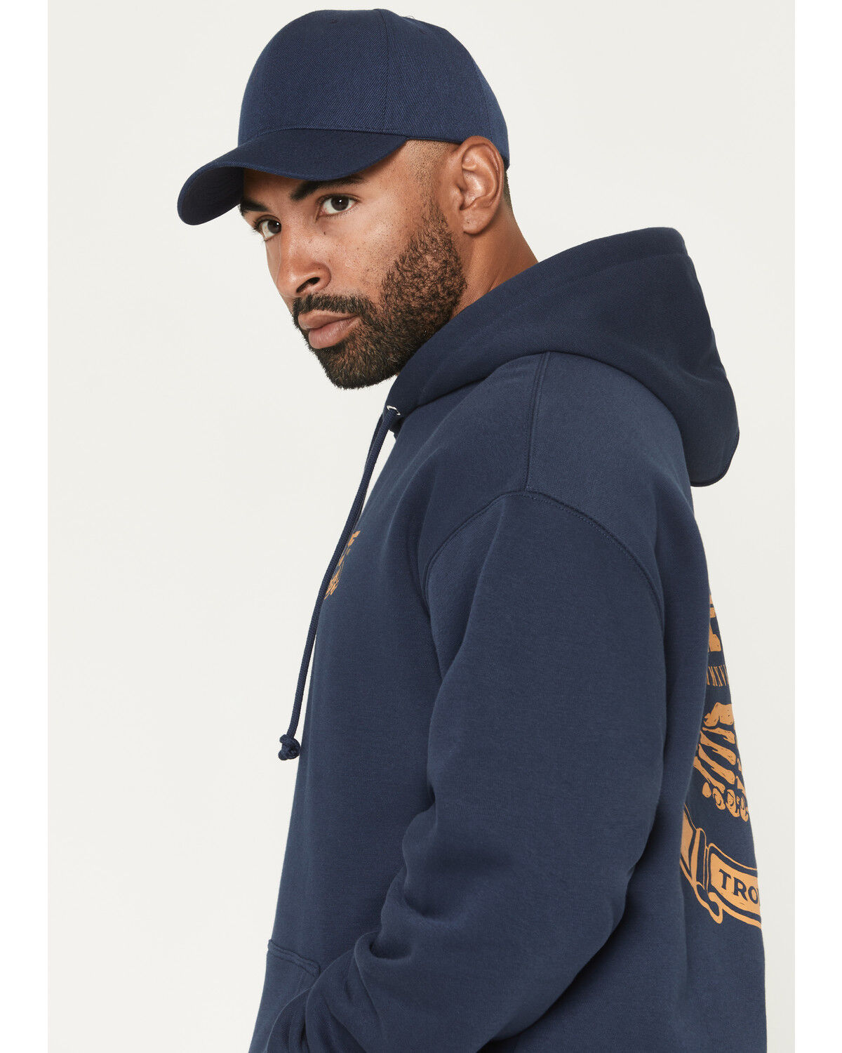 Image #3 - Troll Co Men's Haggler Hooded Sweatshirt, Navy, hi-res