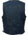 Milwaukee Leather Men's 10 Pocket Side Lace Denim Vest - 4X, , hi-res
