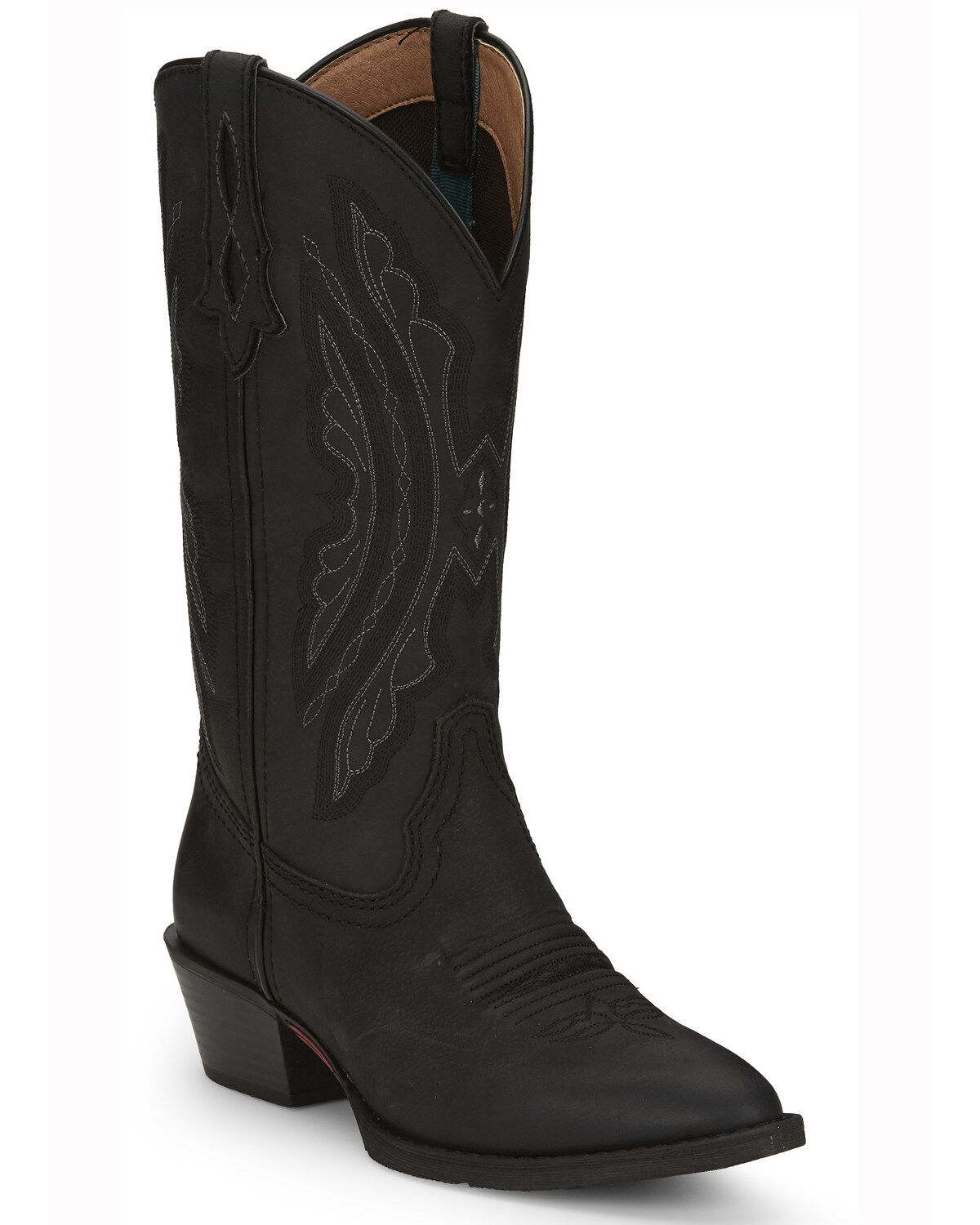 Black round toe boots clearance
