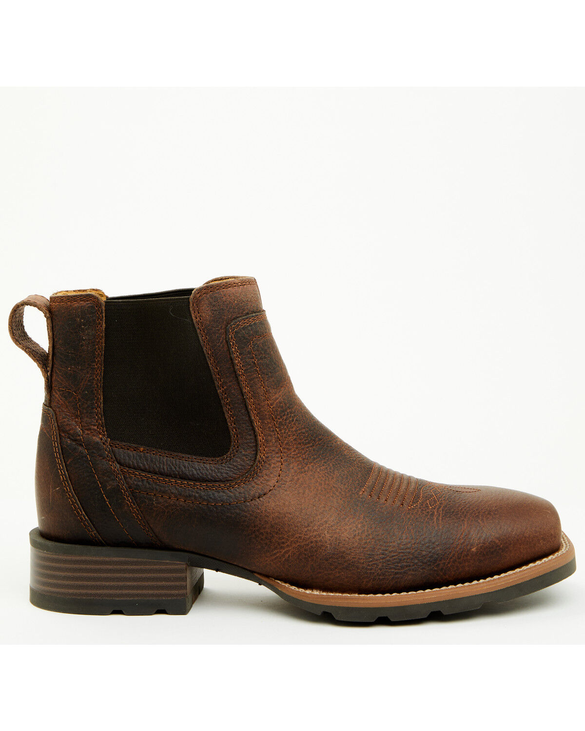 Image #2 - Cody James Men's Ranger Chelsea Boots - Broad Square Toe, Brown, hi-res