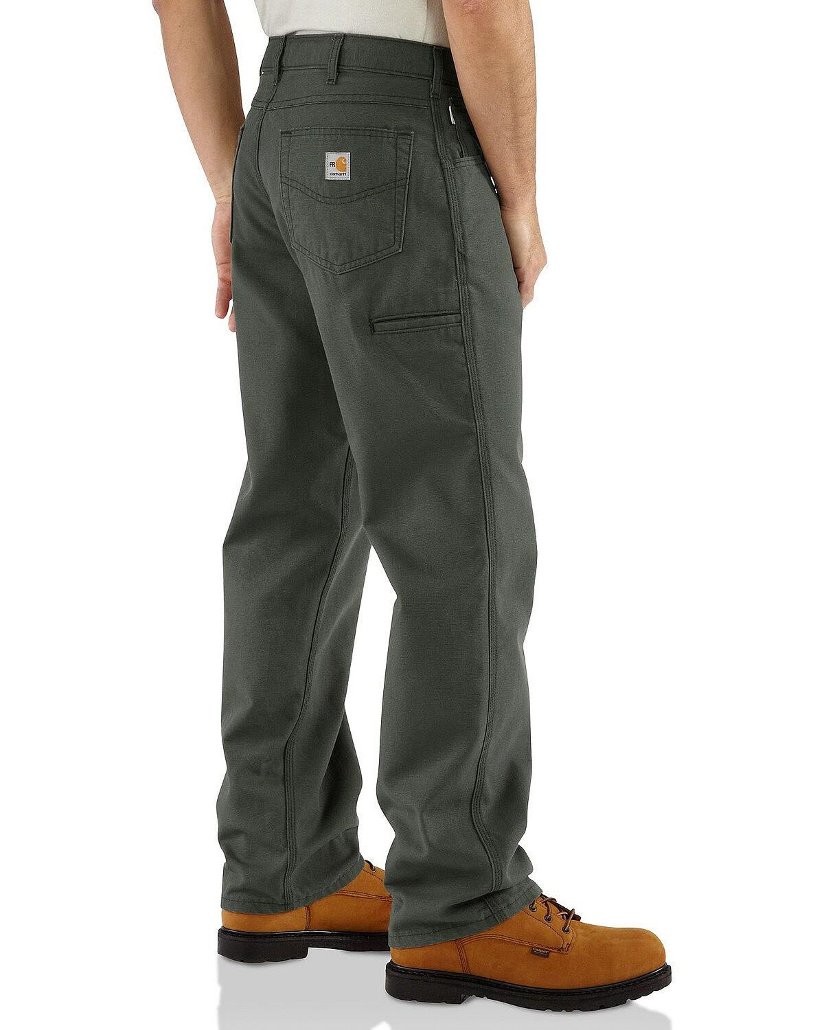 Image #3 - Carhartt Men's Flame-Resistant Relaxed Fit Work Pants, Olive, hi-res