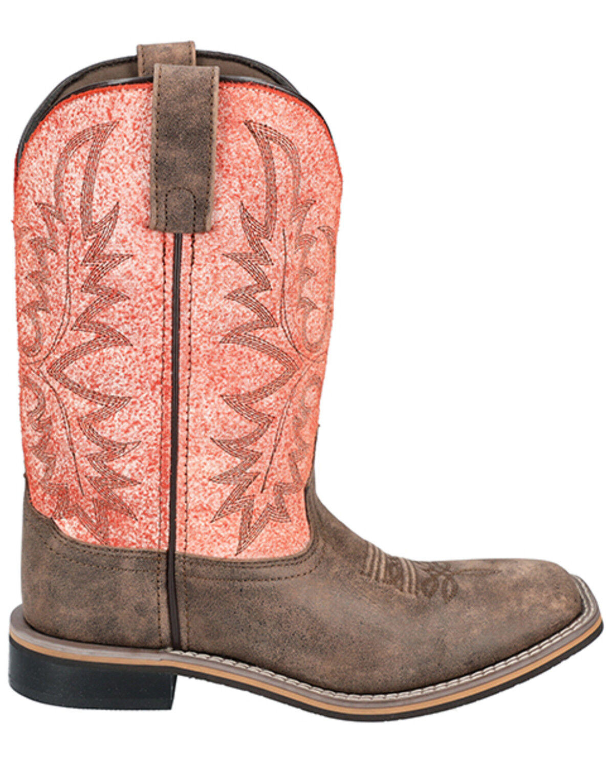 Image #2 - Smoky Mountain Women's Rustic Rider Western Boots - Broad Square Toe, Brown, hi-res