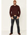 Image #2 - Flag & Anthem Men's Maroon Fairbanks Henley Long Sleeve Shirt, Maroon, hi-res