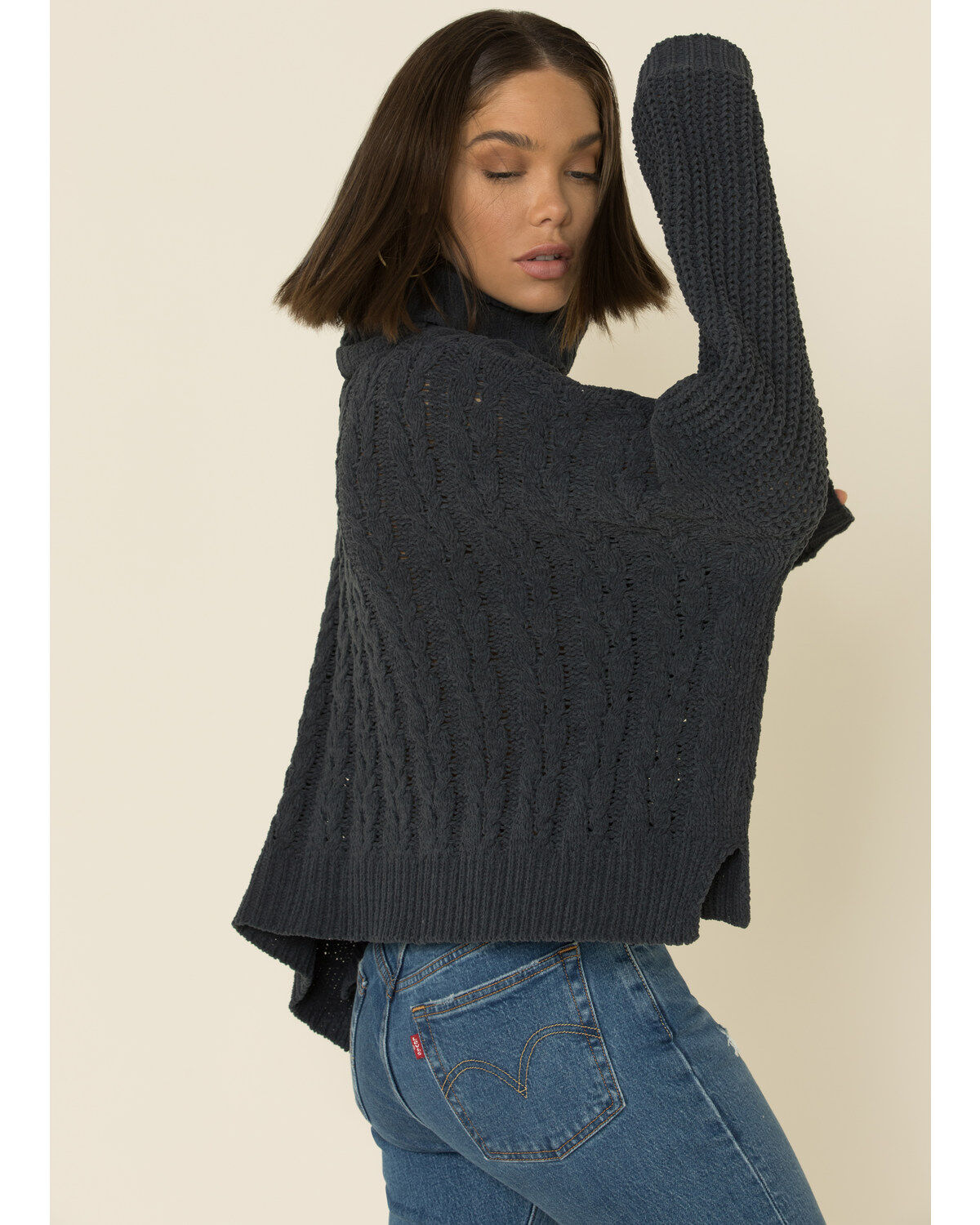 women's knit turtleneck sweater