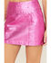 Idyllwind Women's Keller Star Studded Metallic Leather Skirt, Fuchsia, hi-res