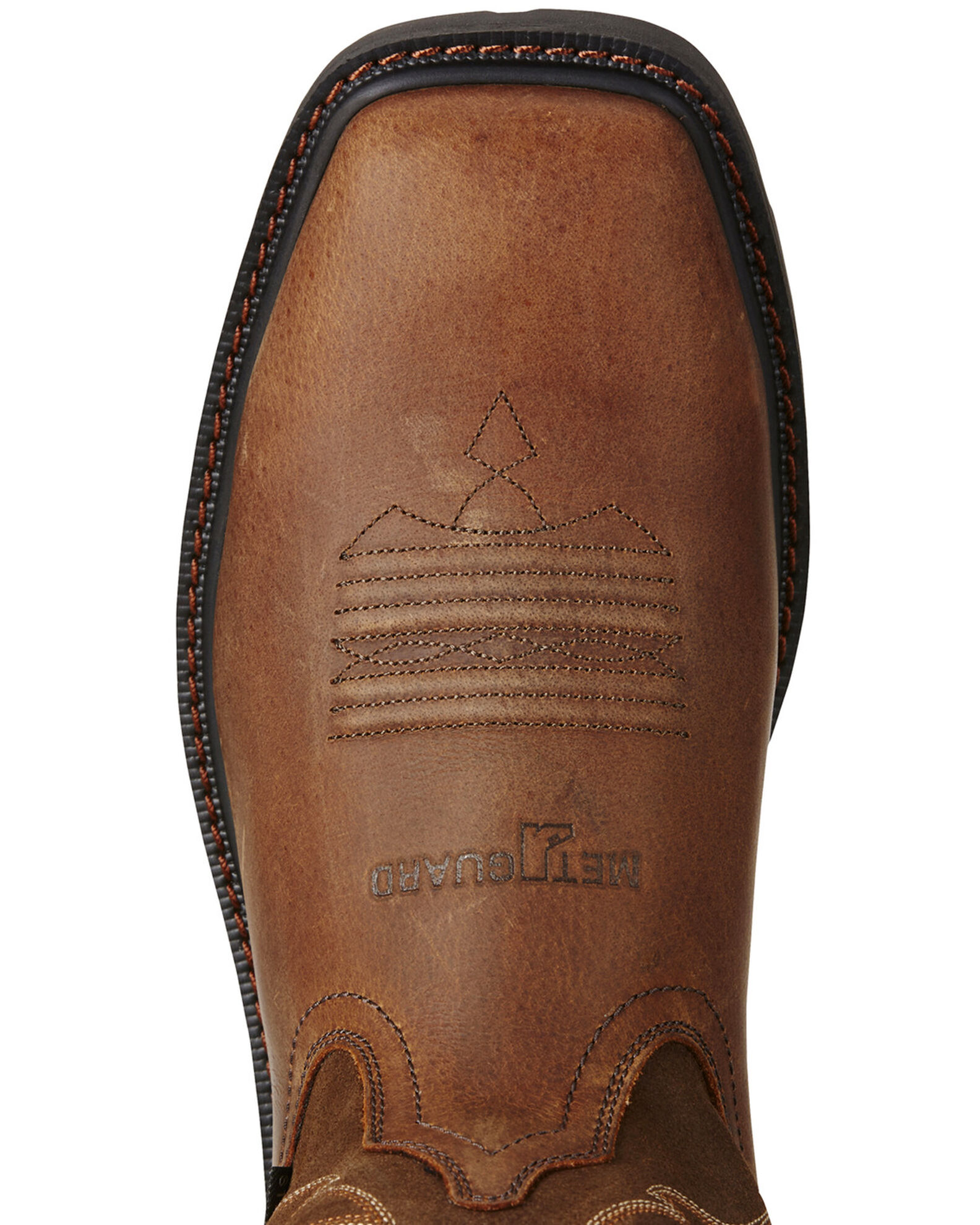Image #4 - Ariat Men's Groundbreaker Met Guard Western Work Boots - Steel Toe, Brown, hi-res