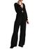 Image #1 - Stetson Women's Crepe Long Sleeve Jumpsuit, Black, hi-res
