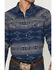 Image #3 - Cody James Men's Arrow Bear Southwestern Long Sleeve Snap Flannel Shirt - Big, Blue, hi-res