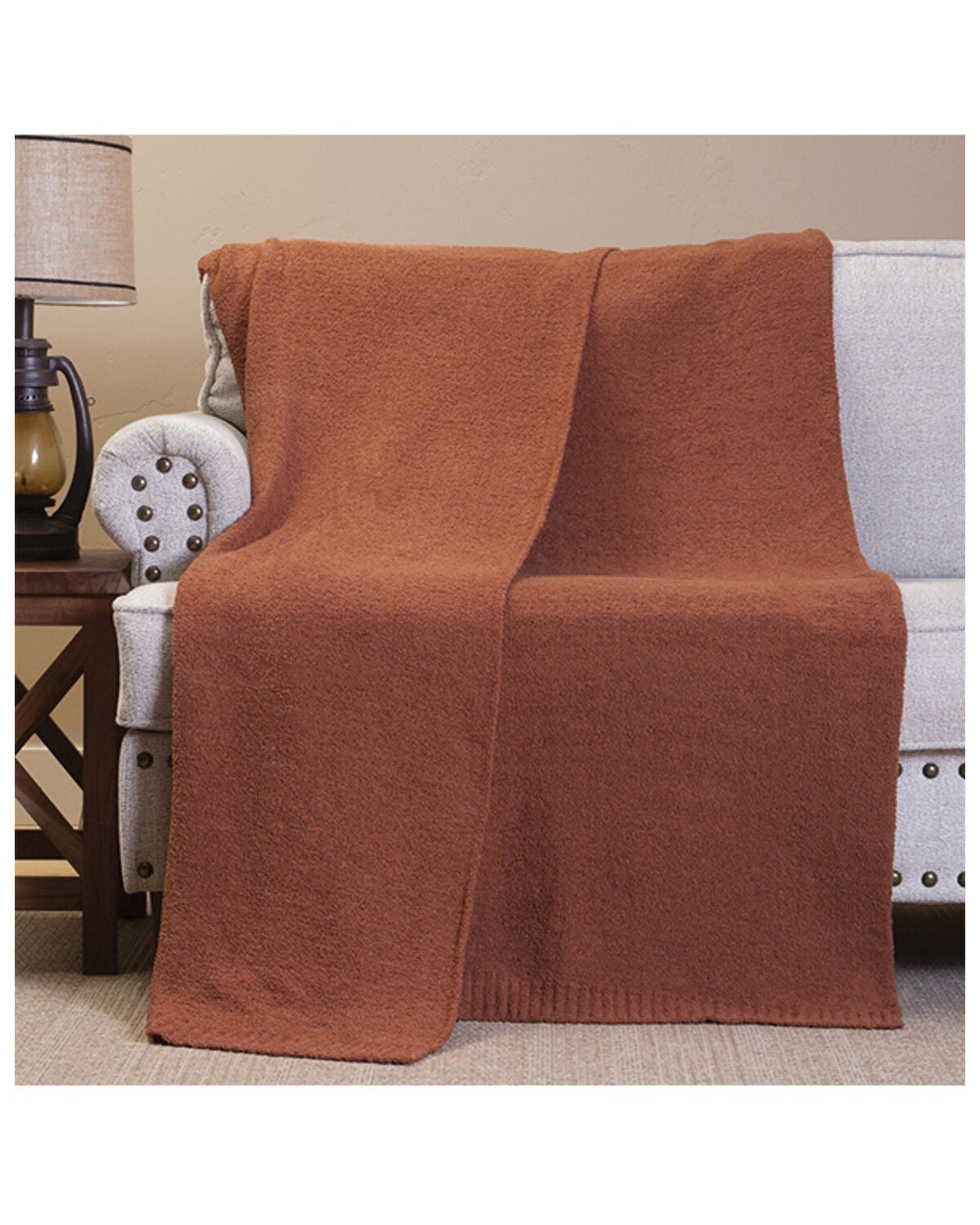 Image #1 - Carstens Home Desert Clay Stretchy Throw Blanket, Sand, hi-res