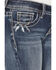 Image #2 - Grace in LA Girls' Dark Wash Dreamcatcher Pocket Bootcut Stretch Denim Jeans, Dark Wash, hi-res