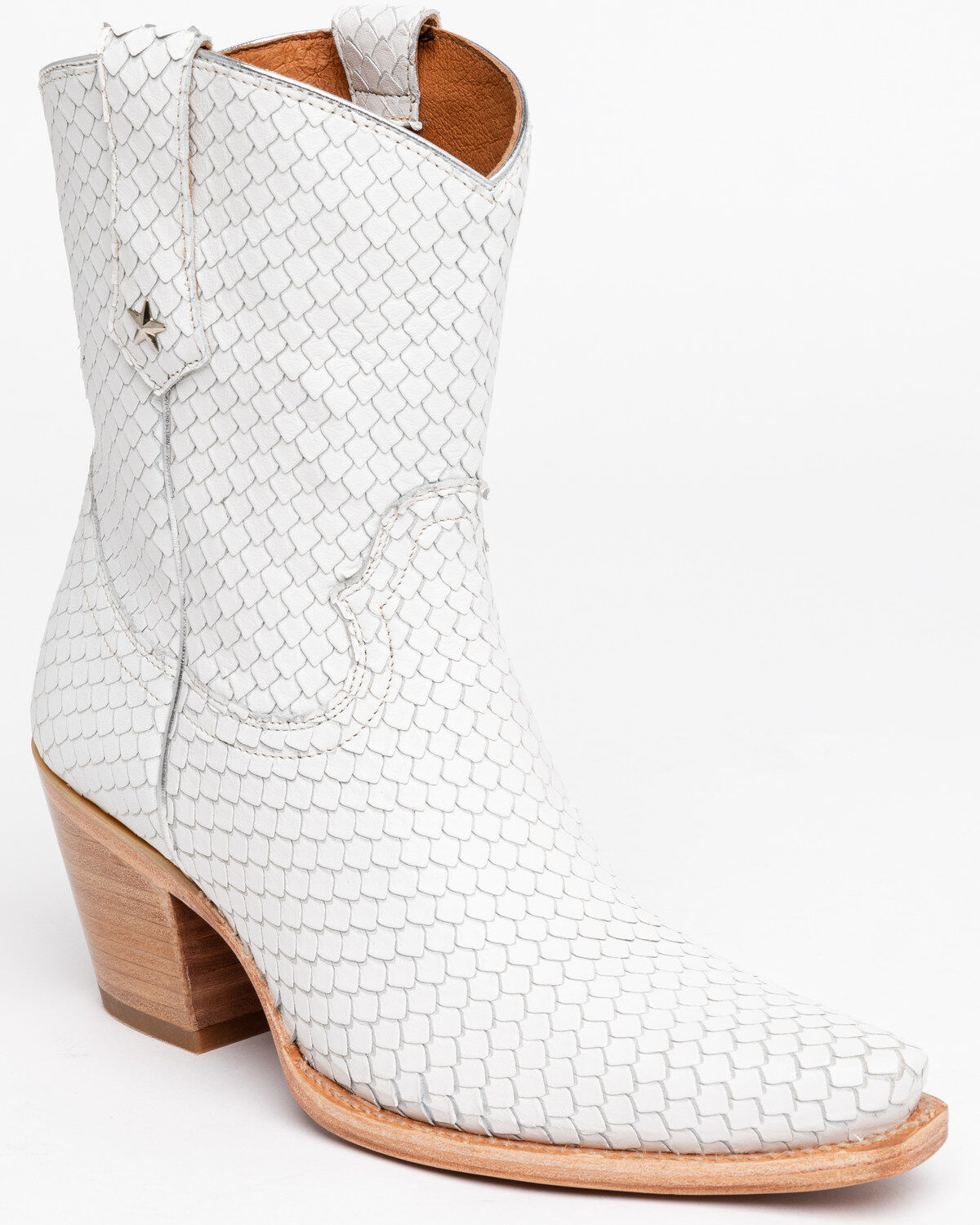 white short western boots