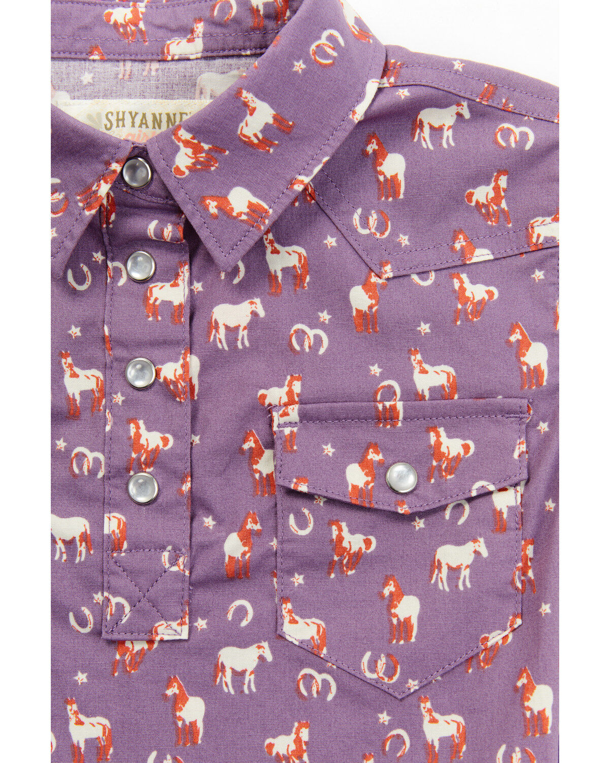 Image #2 - Shyanne Infant Girls' Printed Short Sleeve Onesie, Purple, hi-res