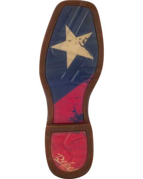 Image #2 - Durango Men's Patriotic Single Star Square Toe Western Boots, Brown, hi-res