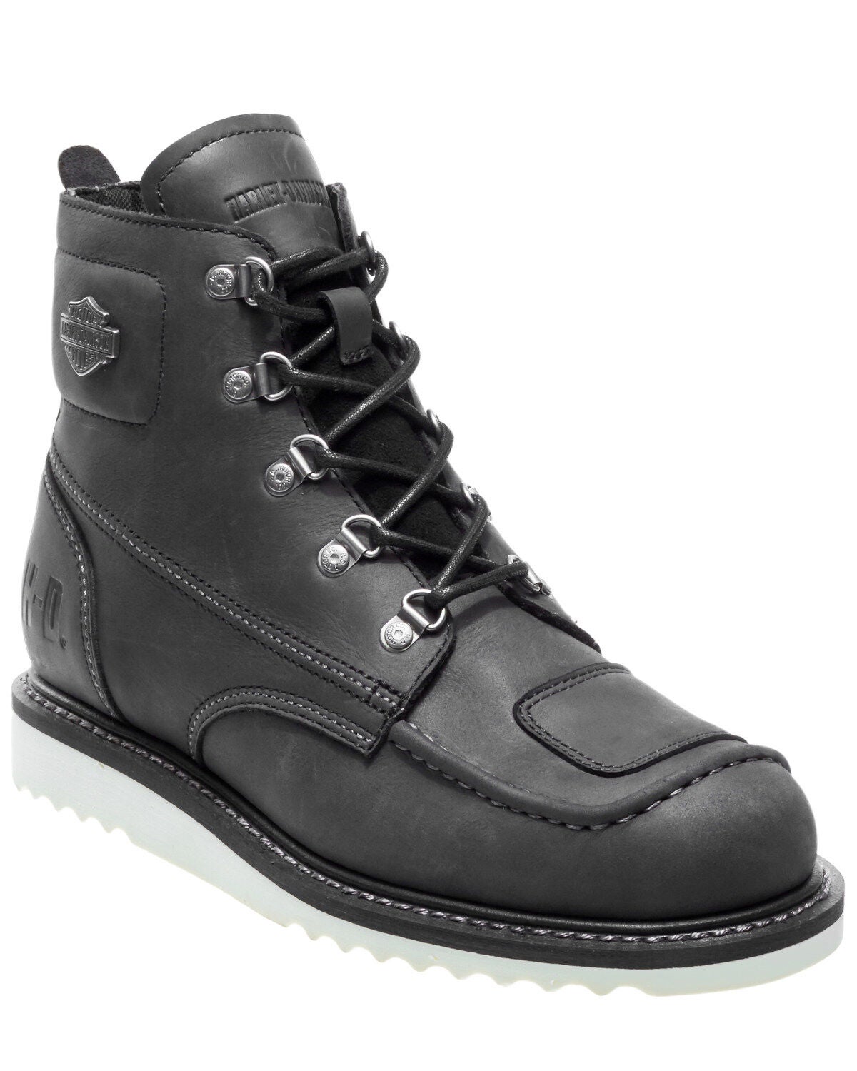 Harley Davidson Men's Hagerman Moto Boots - Round Toe, Black, hi-res