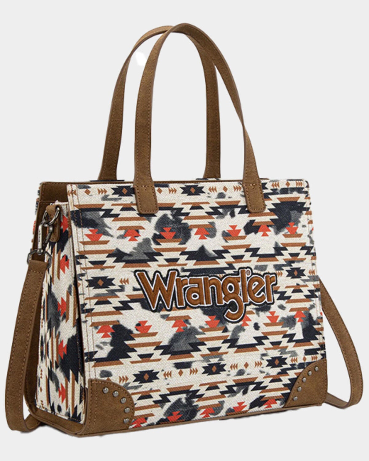 Image #1 - Wrangler Women's Southwestern Print Crossbody Bag, Brown, hi-res