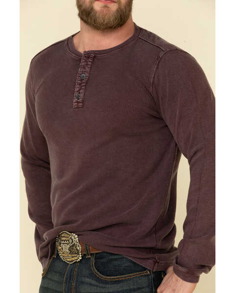 Image #5 - Cody James Men's Wagon Wheel Button Henley Long Sleeve Shirt , , hi-res