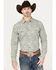 Image #1 - Gibson Trading Co. Men's Jackpot Paisley Print Long Sleeve Western Snap Shirt, White, hi-res