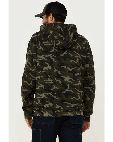 Image #4 - Hawx Men's Camo Print Fleece Work Hooded Sweatshirt , Camouflage, hi-res