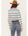 Ariat Women's Kirby Serape Striped Long Sleeve Button Down Stretch Western Shirt, Teal, hi-res