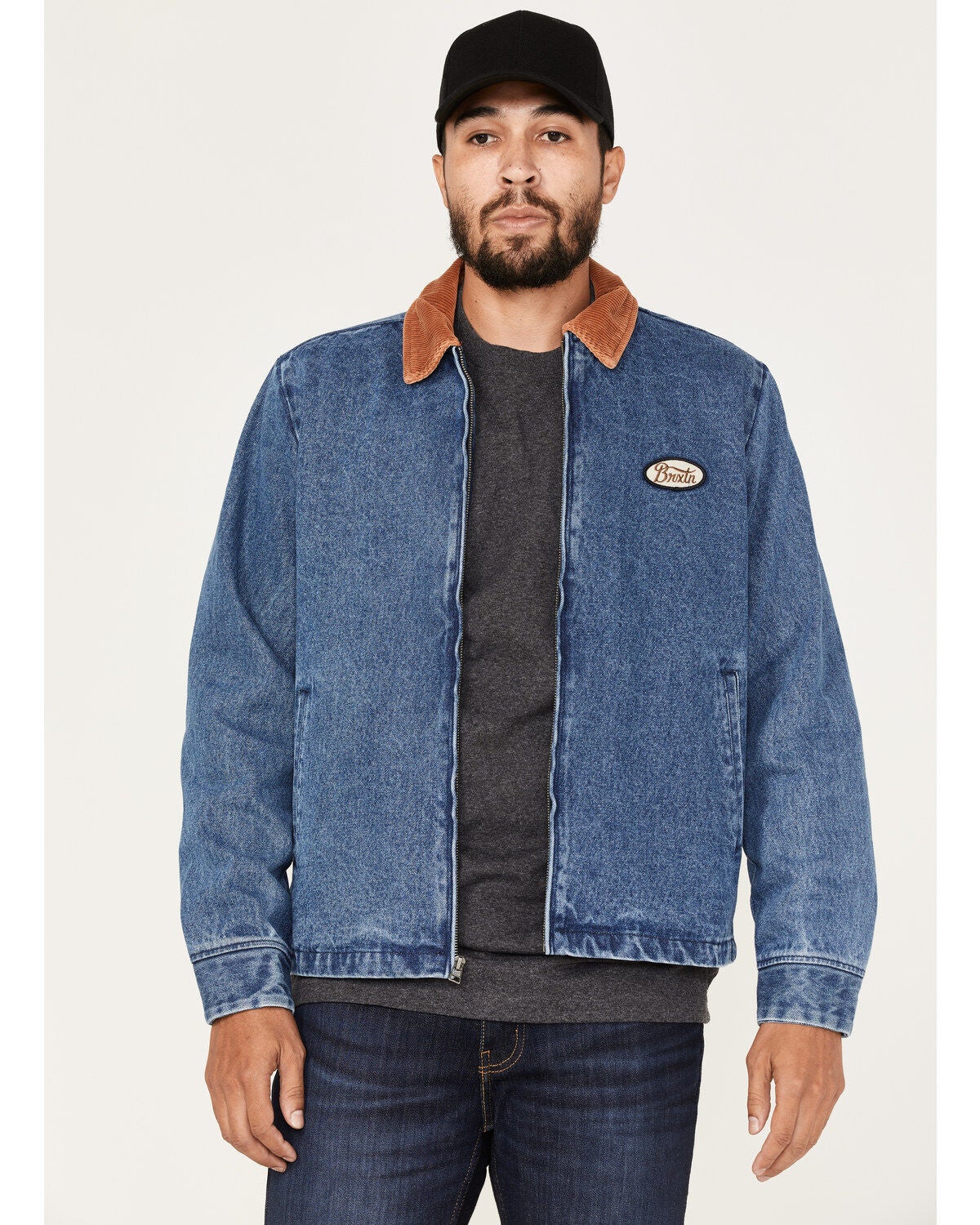 Brixton Men's Utopia Jacket, Light Blue, hi-res