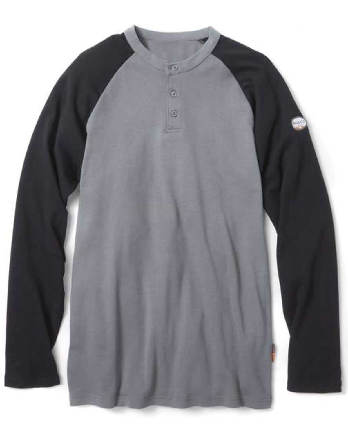 Image #1 - Rasco Men's FR Two Tone Henley Long Sleeve Work Shirt - Big , , hi-res