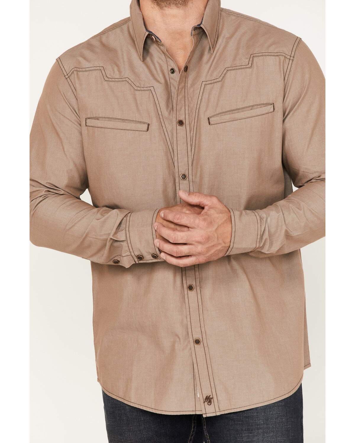 Image #3 - Moonshine Spirit Men's Thunder Road Solid Long Sleeve Snap Western Shirt, , hi-res