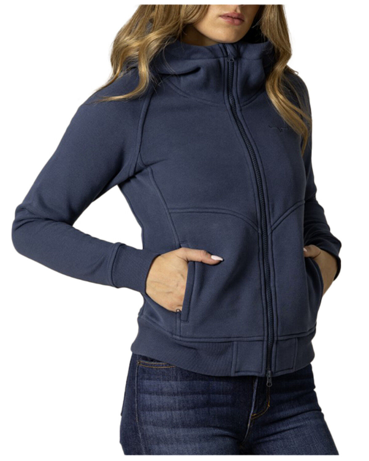 Image #2 - Kimes Ranch Women's Emma Solid Zip-Up Hoodie, Blue, hi-res