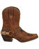Durango Women's Brown Western Booties - Snip Toe, Brown, hi-res