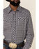 Image #3 - Stetson Men's Original Rugged Ombre Check Twill Plaid Long Sleeve Western Shirt, Burgundy, hi-res