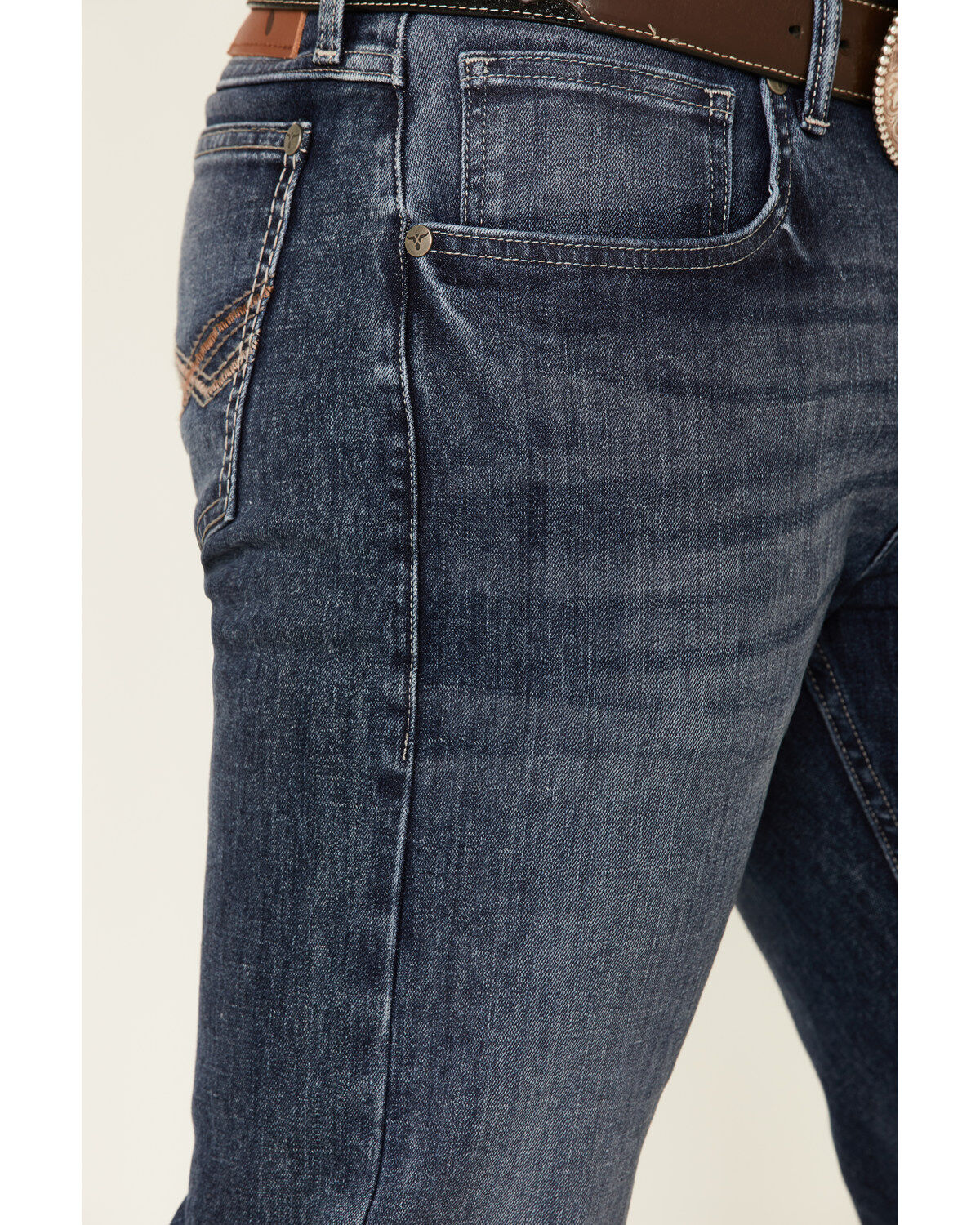 Image #5 - Wrangler 20X Men's River Vintage Stretch Slim Bootcut Jeans , , hi-res