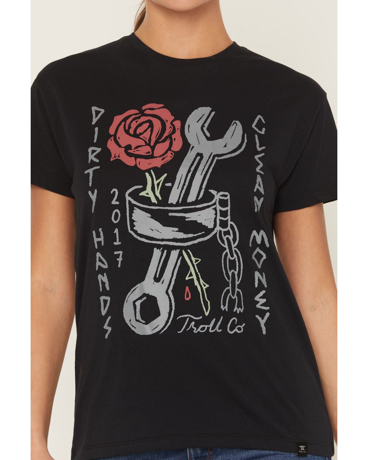 Image #3 - Troll Co Women's DHCM Shackler Short Sleeve T-Shirt, Black, hi-res