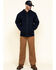 Hawx Men's FR Zip Up Fleece Hooded Work Hoodie , Navy, hi-res